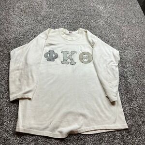 Vintage Mason Athletic Wear Phi Kappa Phi T Shirt‎ 42-44 Mens White Crew Neck